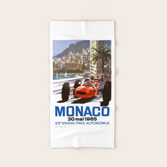 1965 Monaco Grand Prix Racing Poster Bath Towel