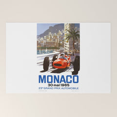 1965 Monaco Grand Prix Racing Poster Welcome Mat