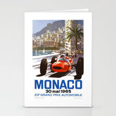 1965 Monaco Grand Prix Racing Poster Stationery Card