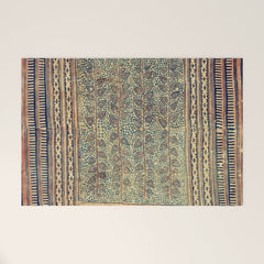 18th Century Indian Tree Textile Digital Art Painting Welcome Mat