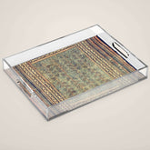 18th Century Indian Tree Textile Digital Art Painting Acrylic Tray