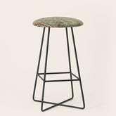 18th Century Indian Tree Textile Digital Art Painting Stool
