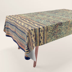 18th Century Indian Tree Textile Digital Art Painting Tablecloth