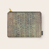 18th Century Indian Tree Textile Digital Art Painting Carry All Pouch