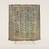 18th Century Indian Tree Textile Digital Art Painting Shower Curtain