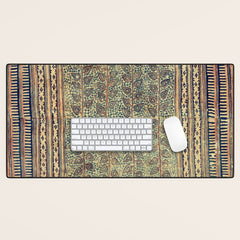 18th Century Indian Tree Textile Digital Art Painting Desk Mat