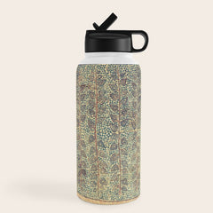 18th Century Indian Tree Textile Digital Art Painting Water Bottle