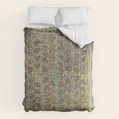 18th Century Indian Tree Textile Digital Art Painting Comforter