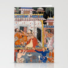 -India, Mughal, Reign of Akbar, 16th century - Page from Tales of a Parrot (Tuti-nama)- Eighth night- The deceitful wife a - 1962 Stationery Card