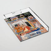 -India, Mughal, Reign of Akbar, 16th century - Page from Tales of a Parrot (Tuti-nama)- Eighth night- The deceitful wife a - 1962 Acrylic Tray