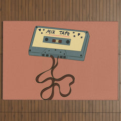 80s Vintage Cassette Mixed Tape Outdoor Rug
