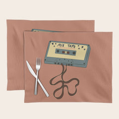 80s Vintage Cassette Mixed Tape Placemat