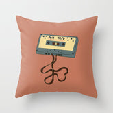 80s Vintage Cassette Mixed Tape Throw Pillow