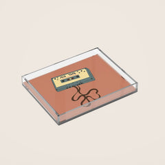 80s Vintage Cassette Mixed Tape Acrylic Tray