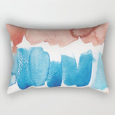 3 Watercolor November 2021 211130 Painting Valourine Original Design Color Bright Modern Contemporary Rectangular Pillow
