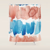 3 Watercolor November 2021 211130 Painting Valourine Original Design Color Bright Modern Contemporary Shower Curtain