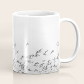 "Seagulls" | Coastal black and white photo | Film photography | Beach Coffee Mug