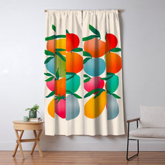2025 BRIGHT FRUIT MARKET CALENDAR Window Curtain
