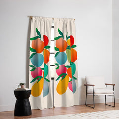 2025 BRIGHT FRUIT MARKET CALENDAR Window Curtain