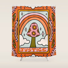 11. Justice Mushroom Shower Curtain