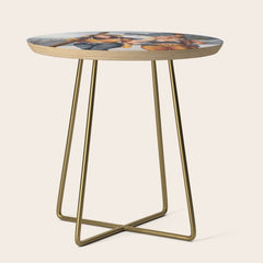 "Ski Bunnies" Cool Retro Winter Pinup Girl Art Side Table