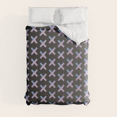 2010s era egirl x pattern Duvet Cover
