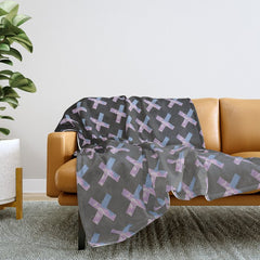 2010s era egirl x pattern Throw Blanket