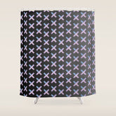 2010s era egirl x pattern Shower Curtain