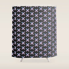 2010s era egirl x pattern Shower Curtain