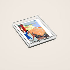 1930 MONTE CARLO Tennis Monaco Travel Poster Acrylic Tray