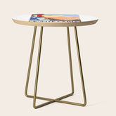 1930 MONTE CARLO Tennis Monaco Travel Poster Side Table