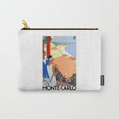 1930 MONTE CARLO Tennis Monaco Travel Poster Carry All Pouch