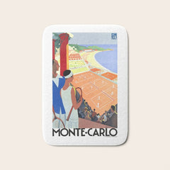 1930 MONTE CARLO Tennis Monaco Travel Poster Bath Mat