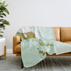 70s outer banks surf // retro surf by surfy birdy Throw Blanket