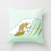 70s outer banks surf // retro surf by surfy birdy Throw Pillow