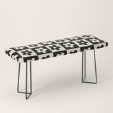 90s flowers checkers cream and black Bench