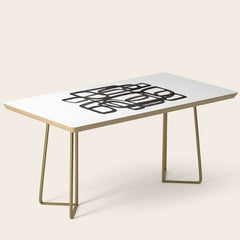 Writing On The Wall' Mid Century Modern Fun Abstract Shapes Coffee Table