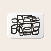 Writing On The Wall' Mid Century Modern Fun Abstract Shapes Bath Mat