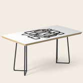 Writing On The Wall' Mid Century Modern Fun Abstract Shapes Coffee Table