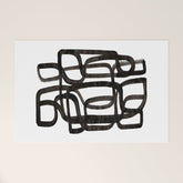 Writing On The Wall' Mid Century Modern Fun Abstract Shapes Welcome Mat