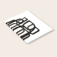 Writing On The Wall' Mid Century Modern Fun Abstract Shapes Notebook