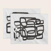 Writing On The Wall' Mid Century Modern Fun Abstract Shapes Placemat