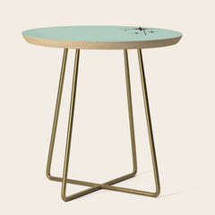1950s Atomic Age Retro Starbursts in Aqua Mint and Black Side Table