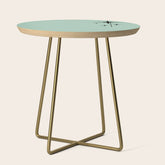 1950s Atomic Age Retro Starbursts in Aqua Mint and Black Side Table