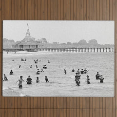 1895 Narragansett Pier and Beach, Narragansett, Rhode Island Outdoor Rug