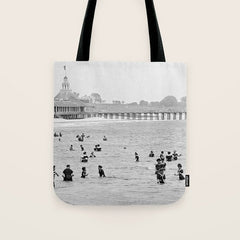 1895 Narragansett Pier and Beach, Narragansett, Rhode Island Tote Bag