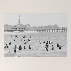 1895 Narragansett Pier and Beach, Narragansett, Rhode Island Welcome Mat