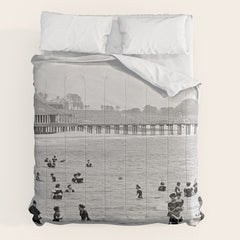 1895 Narragansett Pier and Beach, Narragansett, Rhode Island Comforter