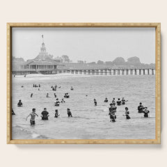 1895 Narragansett Pier and Beach, Narragansett, Rhode Island Serving Tray