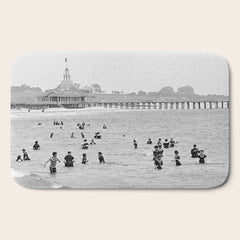 1895 Narragansett Pier and Beach, Narragansett, Rhode Island Bath Mat